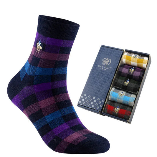 5 pairs British style cotton socks